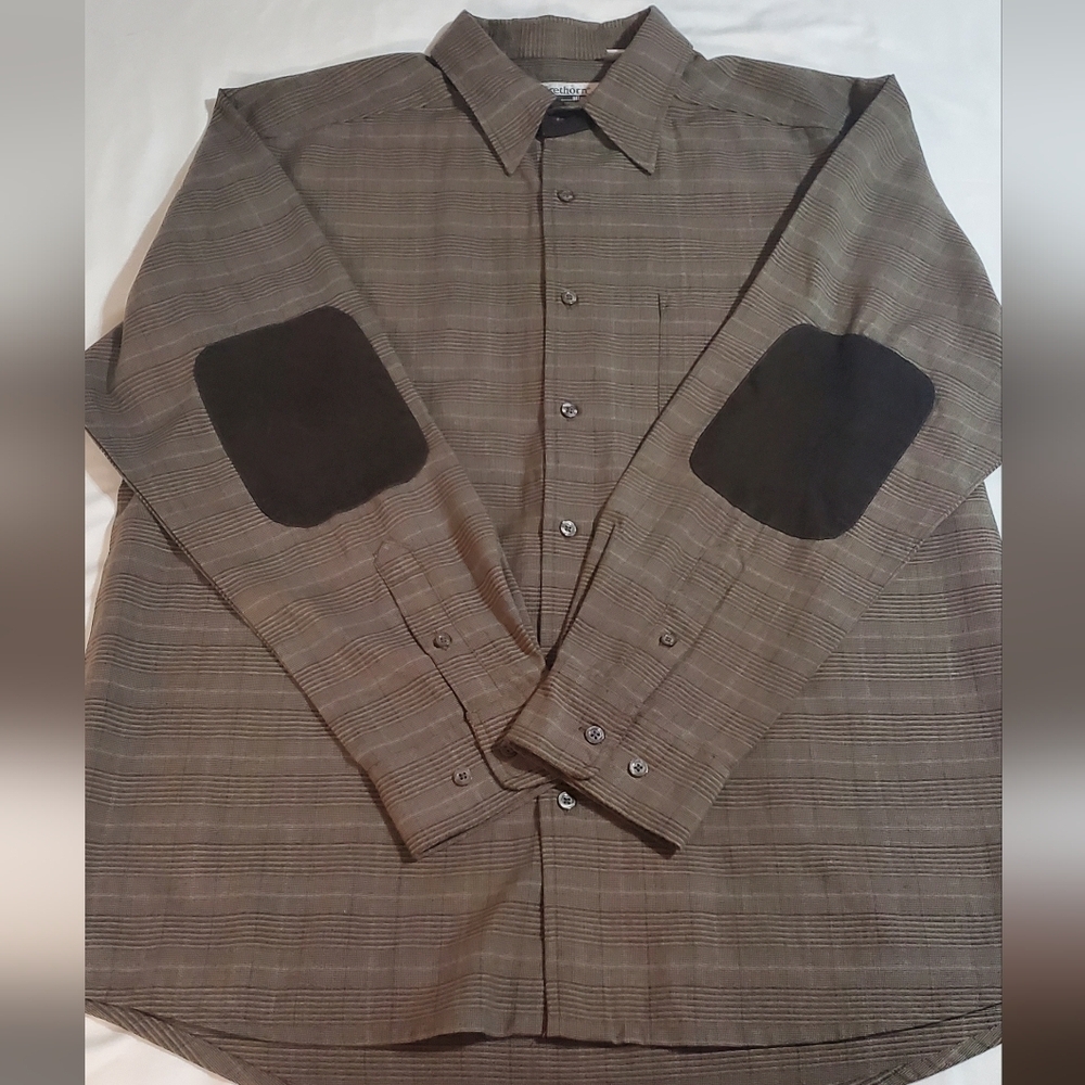 Firethorn Silver Men's Brown Plaid Button Down Shirt. Sz L
